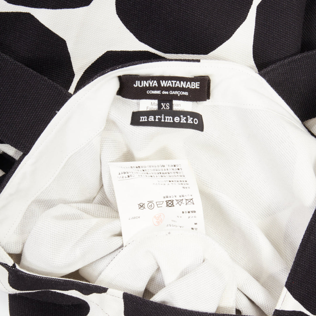 JUNYA WATANABE MARIMEKKO 2018 Runway black white polka dot asymmetric dress XS