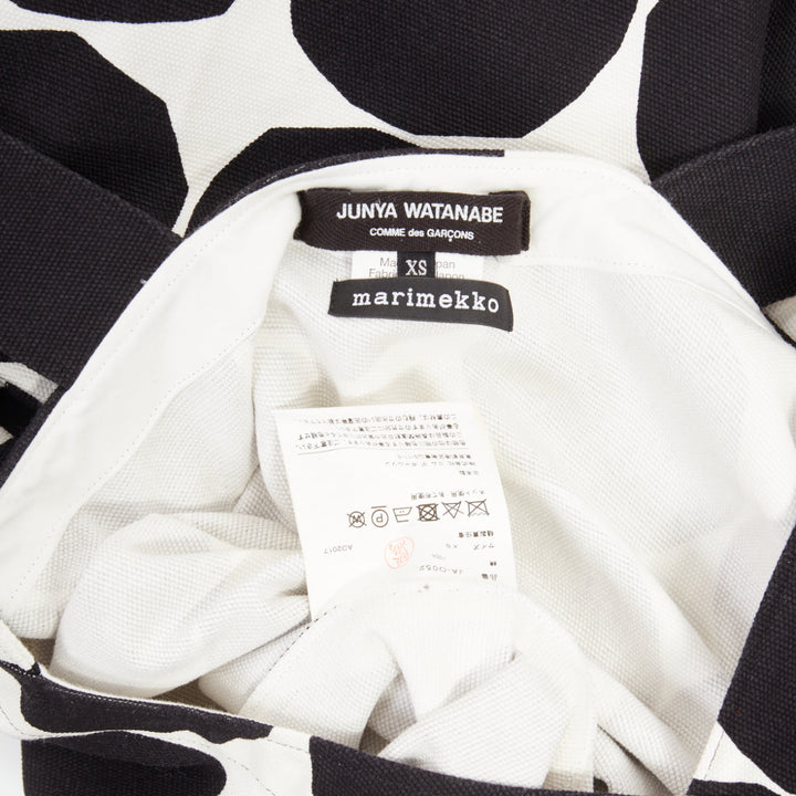 JUNYA WATANABE MARIMEKKO 2018 Runway black white polka dot asymmetric dress XS