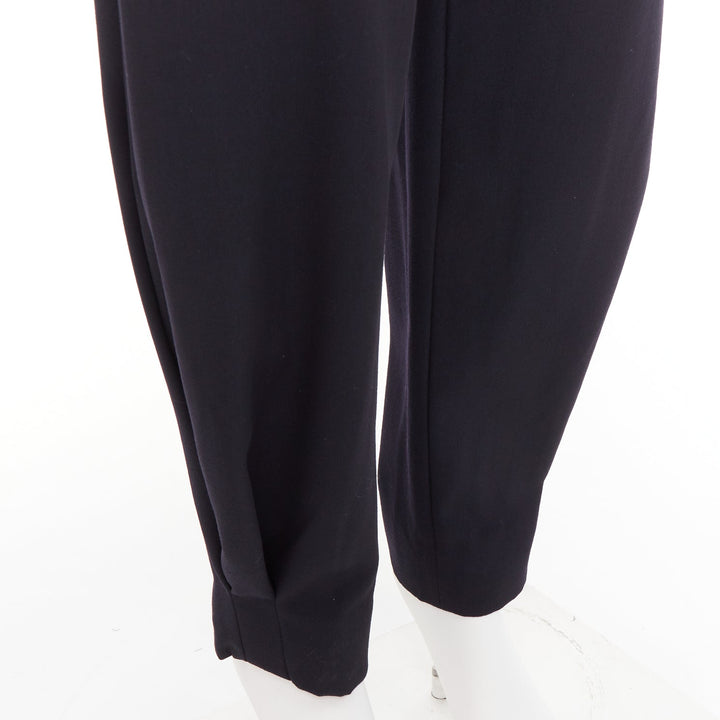 ALEXANDRE VAUTHIER COUTURE SS2025 Runway navy cuffed hem balloon harem pants