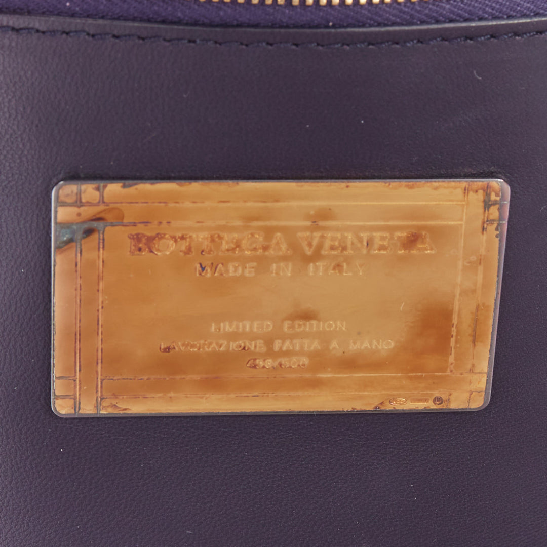 BOTTEGA VENETA Cabat Medium Limited navy blue woven lambskin slouchy tote bag