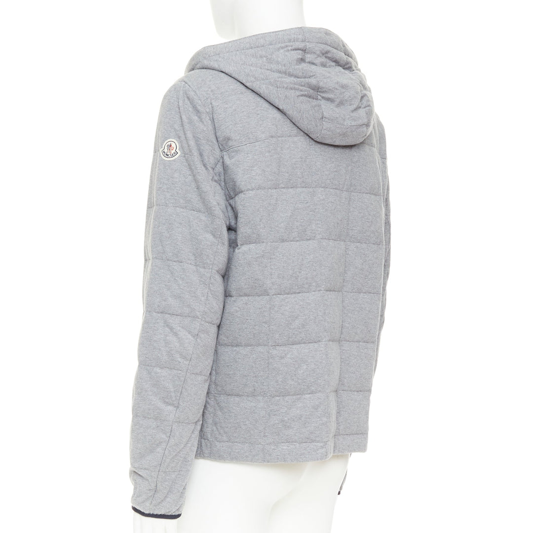 MONCLER Leford Giubbotto Norme Afnor G32-003 grey cotton padded jacket Sz.3 L