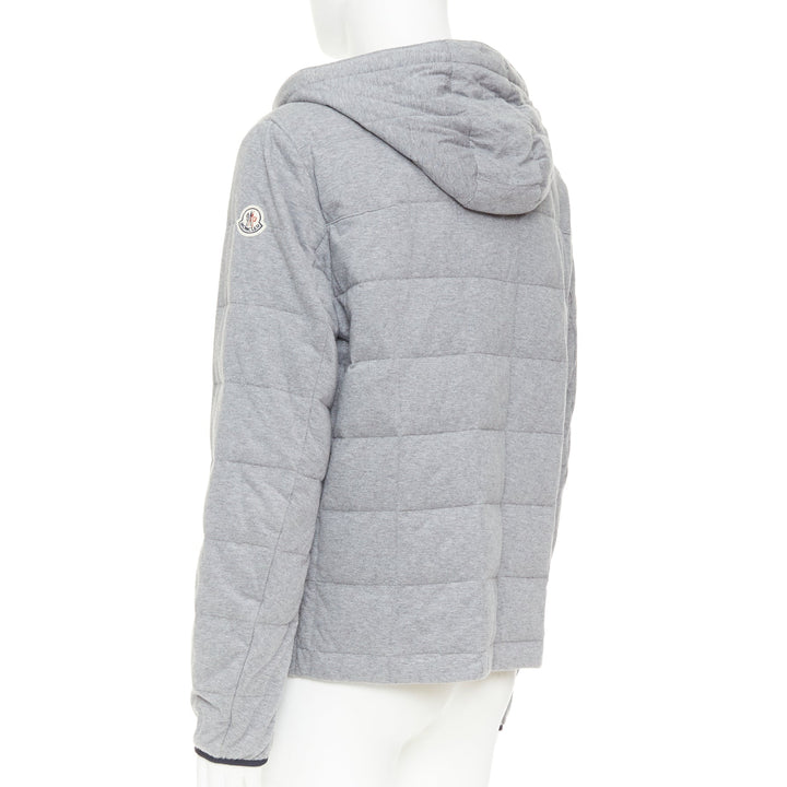 MONCLER Leford Giubbotto Norme Afnor G32-003 grey cotton padded jacket Sz.3 L
