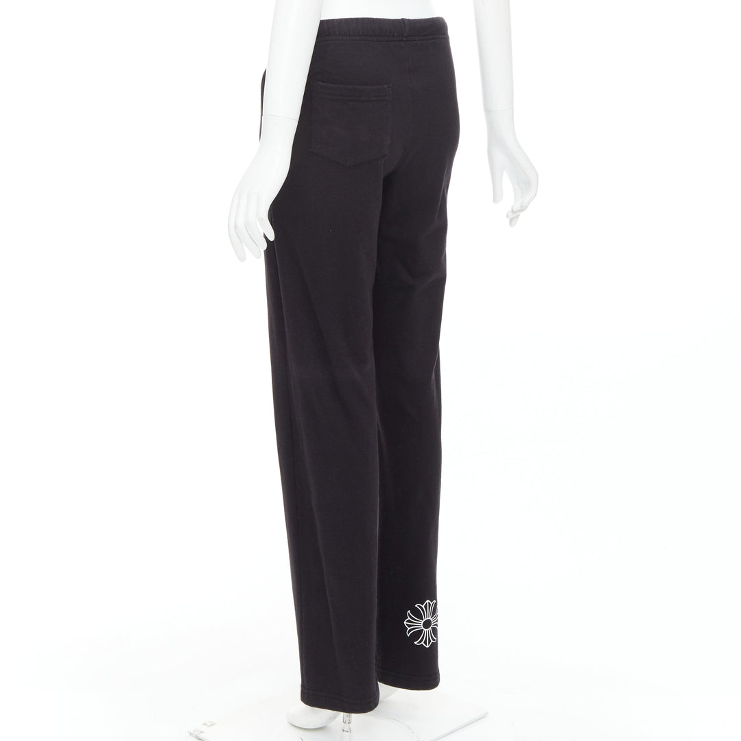CHROME HEARTS black cotton logo cross back jogger sweatpants S