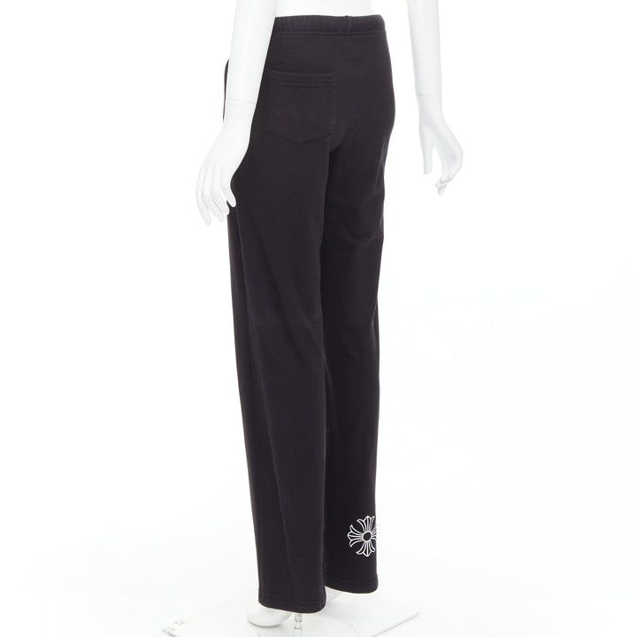 CHROME HEARTS black cotton logo cross back jogger sweatpants S