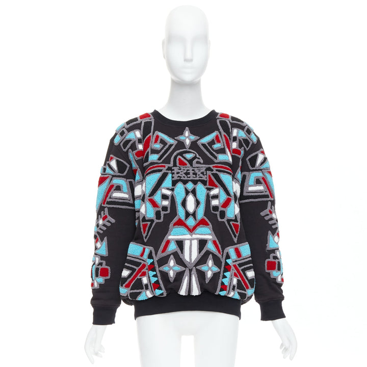 KTZ Metallic Eagle graphic tufted geometric pattern pullover