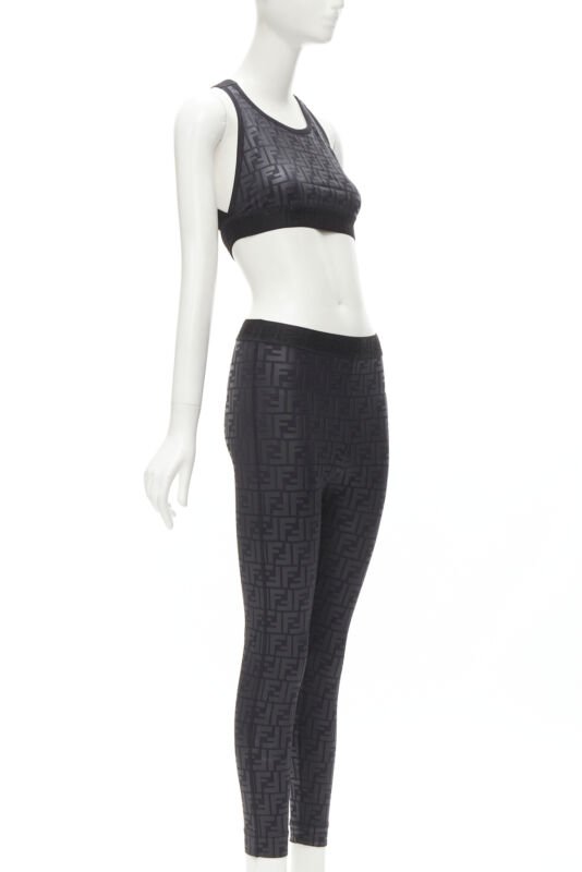 Female mannequin wearing Fendi Black Feels like polyester Women Jumpsuit in Size  XS | Available at JHROP