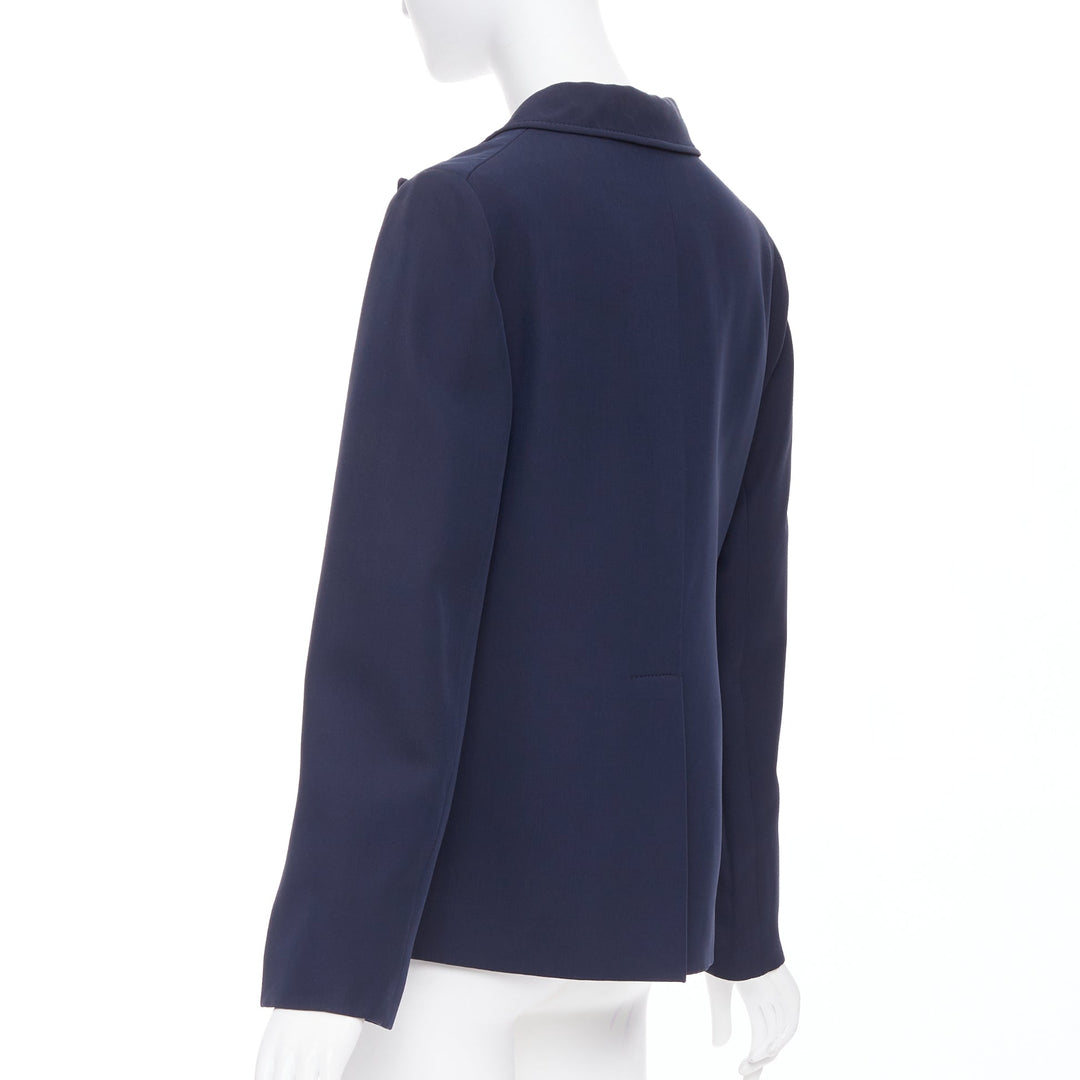 GUCCI NY Yankees 2018 Alessandro Michele navy wool silk blazer jacket IT42 M