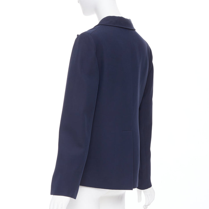 GUCCI NY Yankees 2018 Alessandro Michele navy wool silk blazer jacket IT42 M