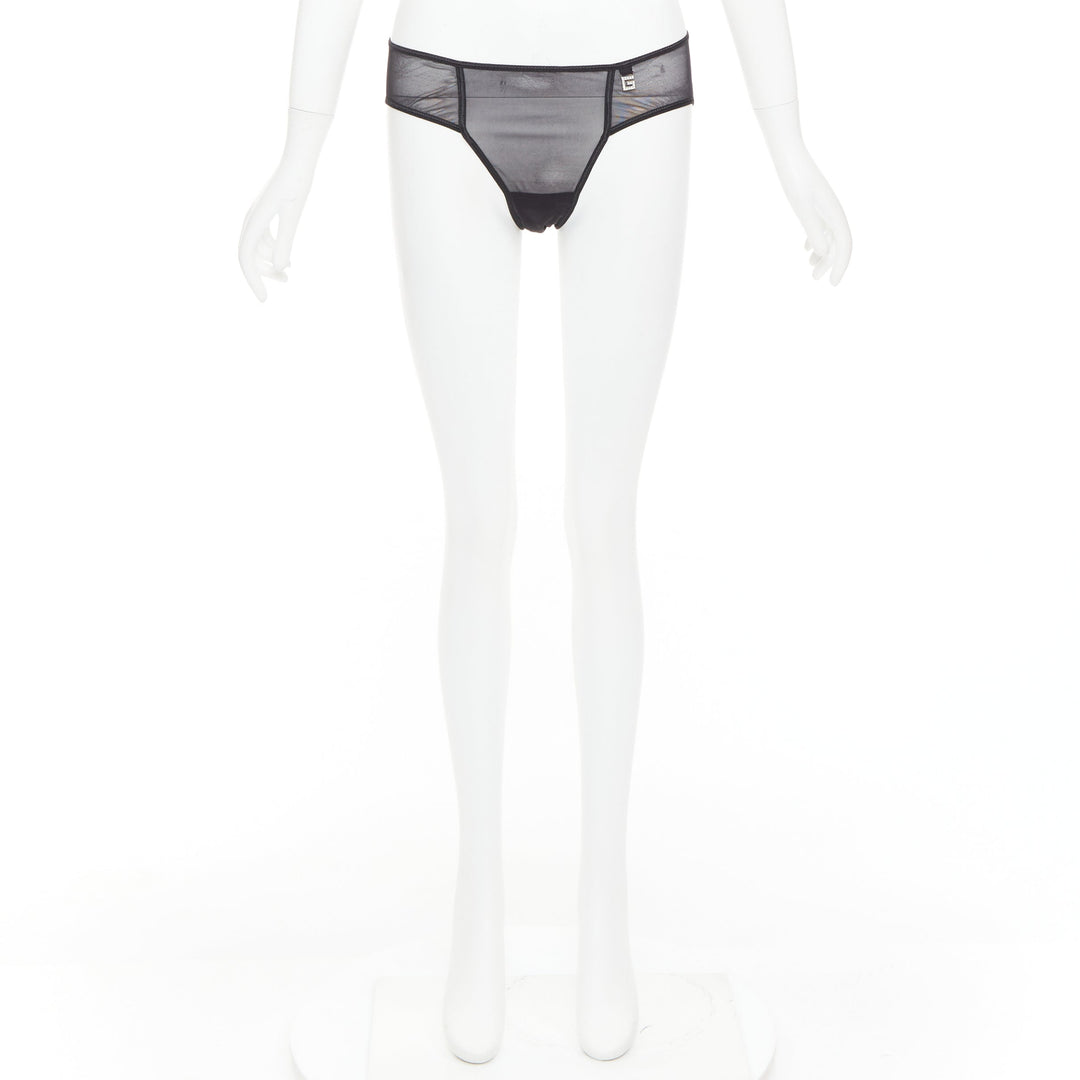 GUCCI Tom Ford Vintage crystal G logo sheer under bottom pants S