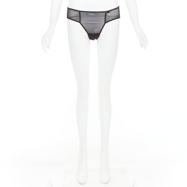 GUCCI Tom Ford Vintage crystal G logo sheer under bottom pants S