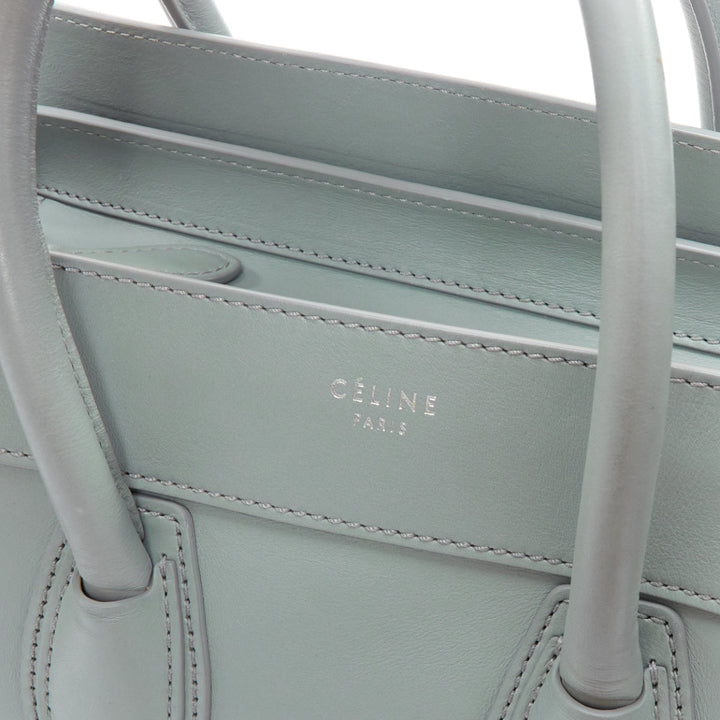 OLD CELINE Luggage Medium pastel blue leather tote bag