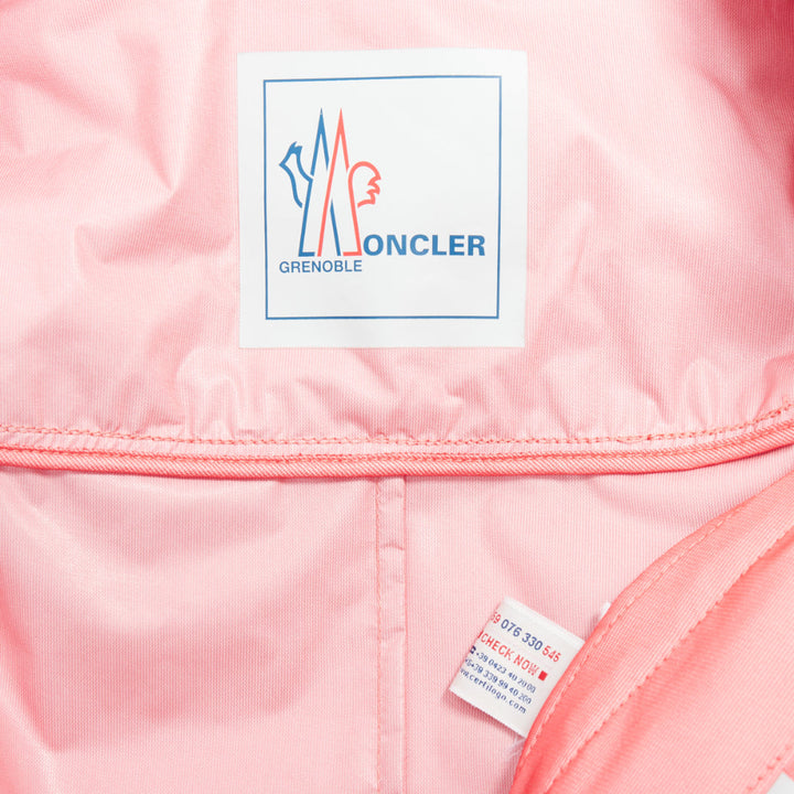 MONCLER Grenoble red oversized hood nylon windbreaker coat Sz0