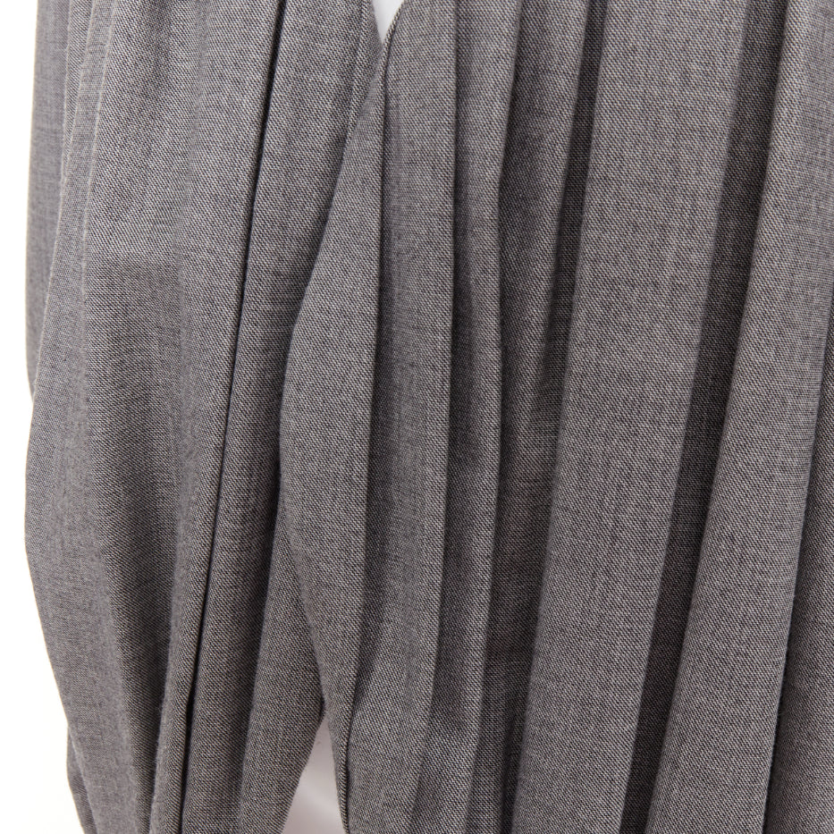 LOUIS VUITTON 2023 Runway grey pleated balloon sleeves power shoulder jacket