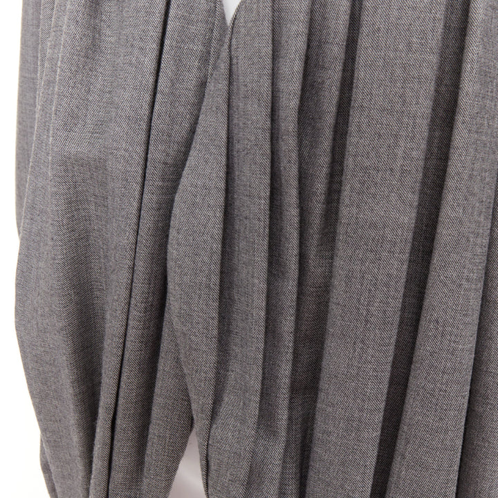 LOUIS VUITTON 2023 Runway grey pleated balloon sleeves power shoulder jacket
