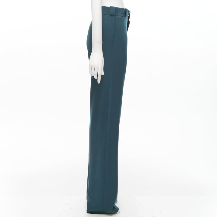 VETEMENTS Demna 2019 dark green cut out hole high waisted pants S