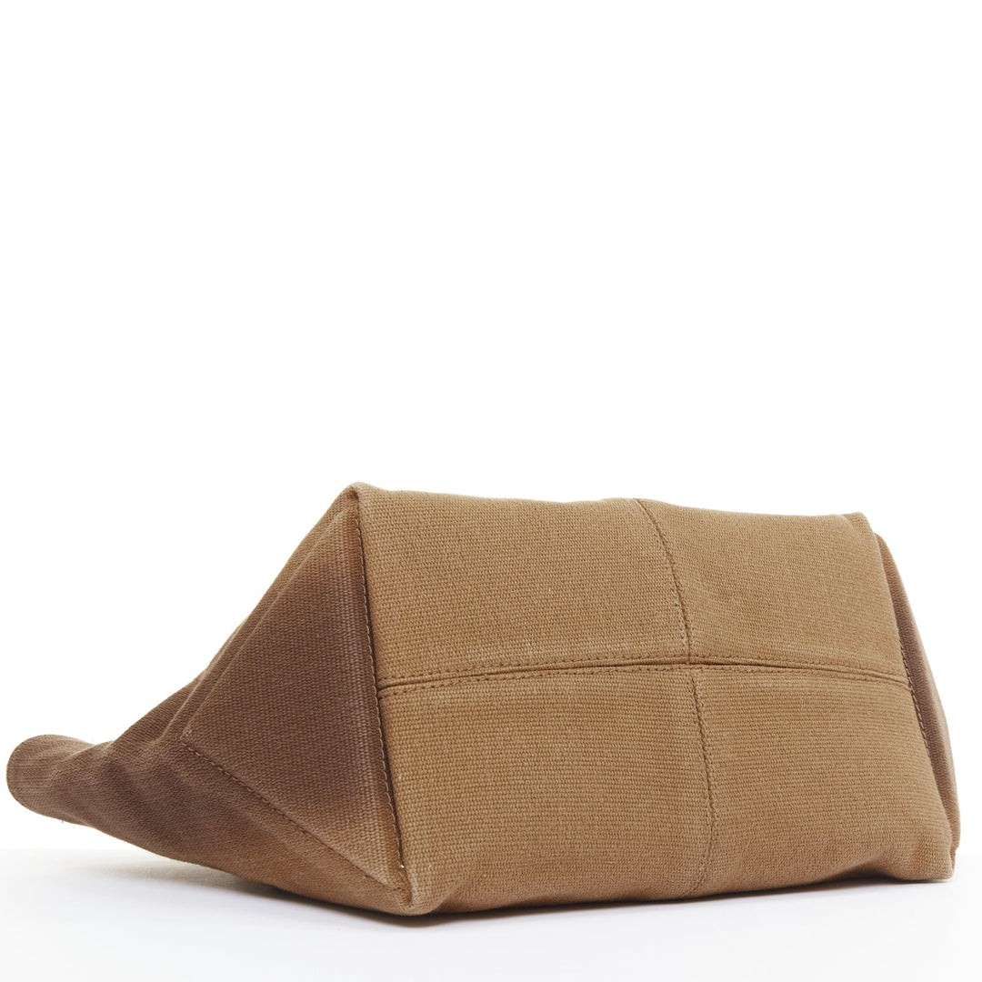 BOTTEGA VENETA gradient ombre brown canvas Intrecciato woven leather handle bag