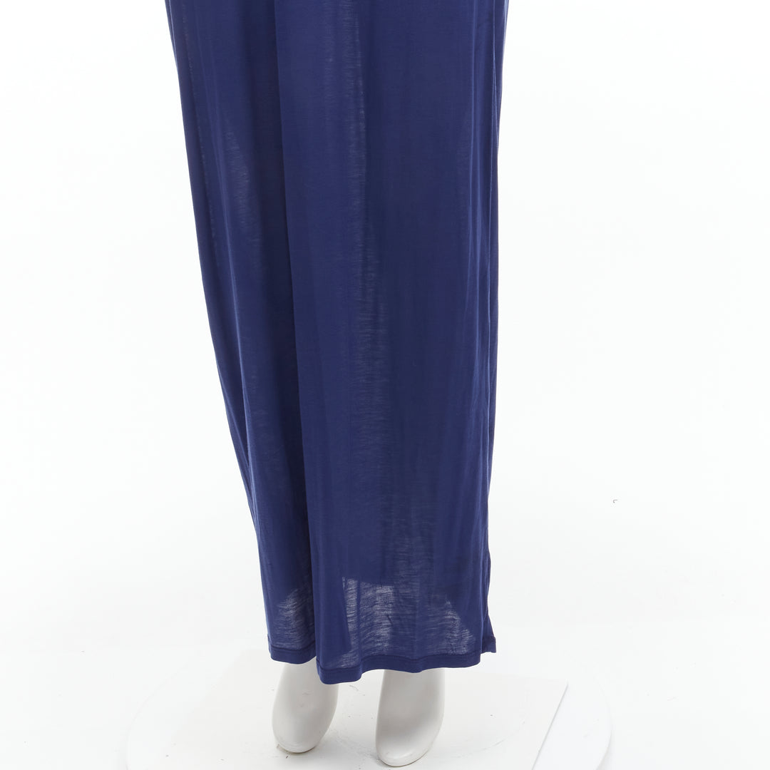 ACNE STUDIOS 2016 Ormanda Tencel navy cape illusion layered tank dress S