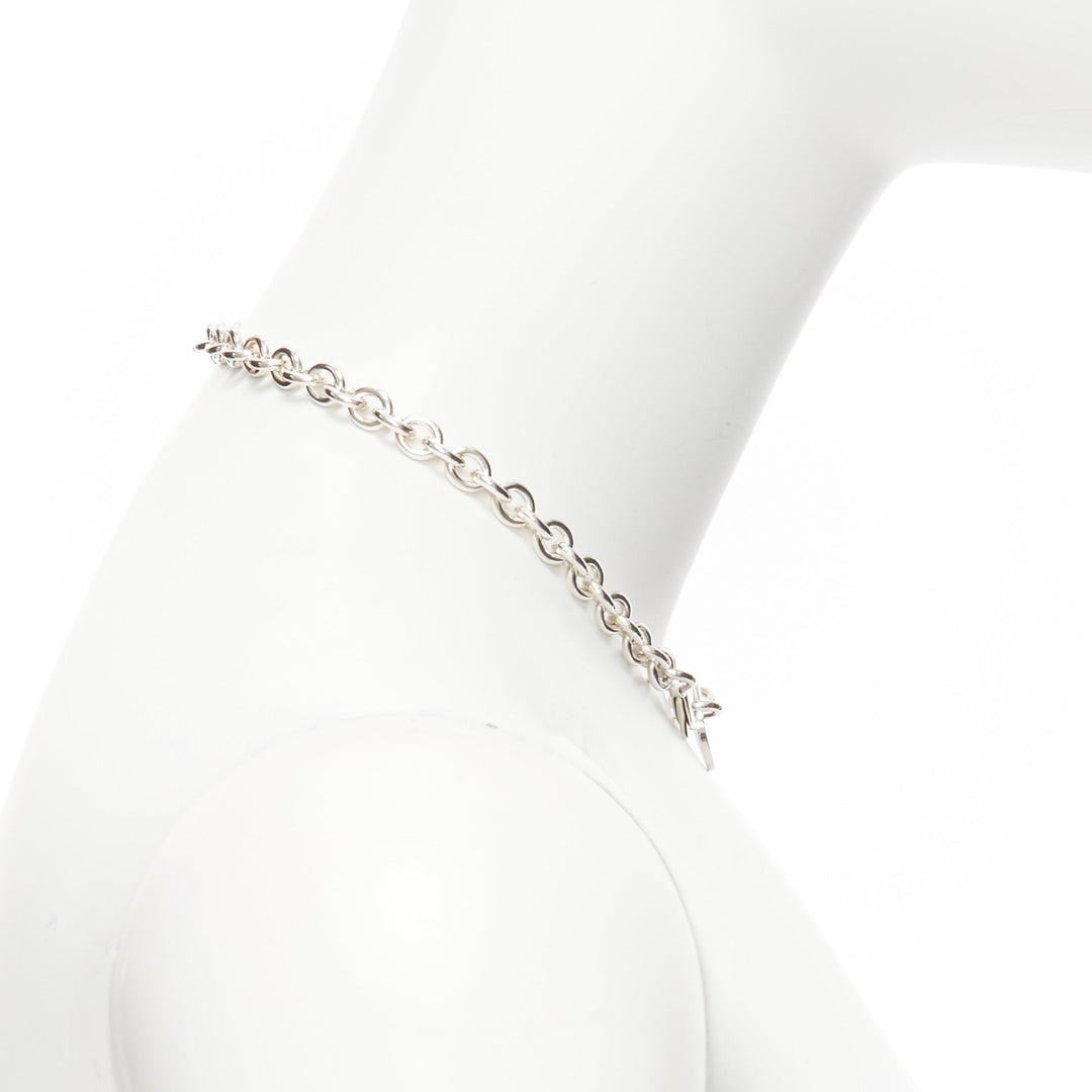 TIFFANY & CO sterling silver Return To pendent short choker necklace