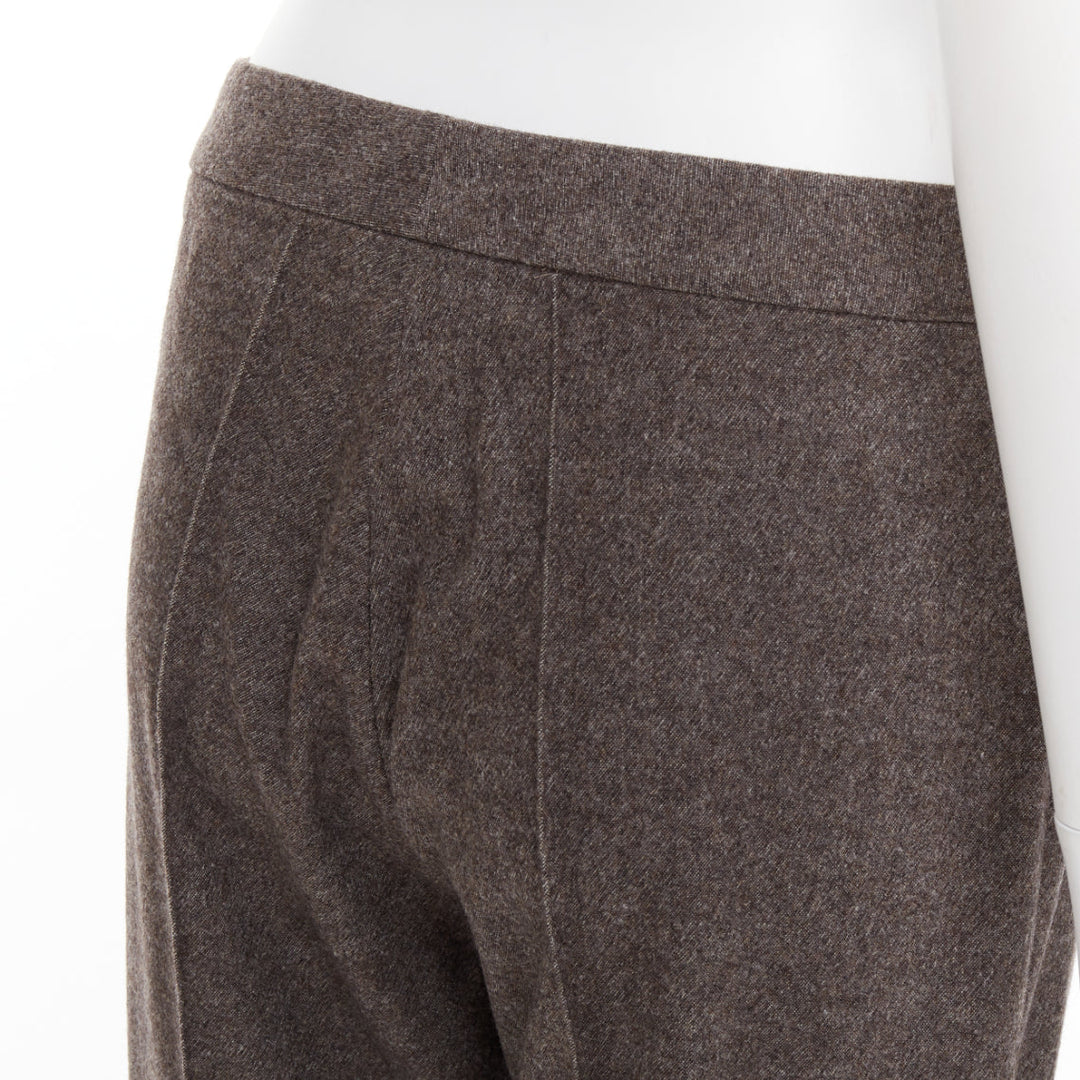 JOHN GALLIANO Vintage grey taupe wool cashmere blend flare suit pants FR40 L