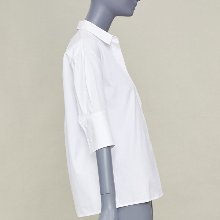 JIL SANDER 2020 7 Days Friday Optic White Poplin tailored shirt FR32 XXS