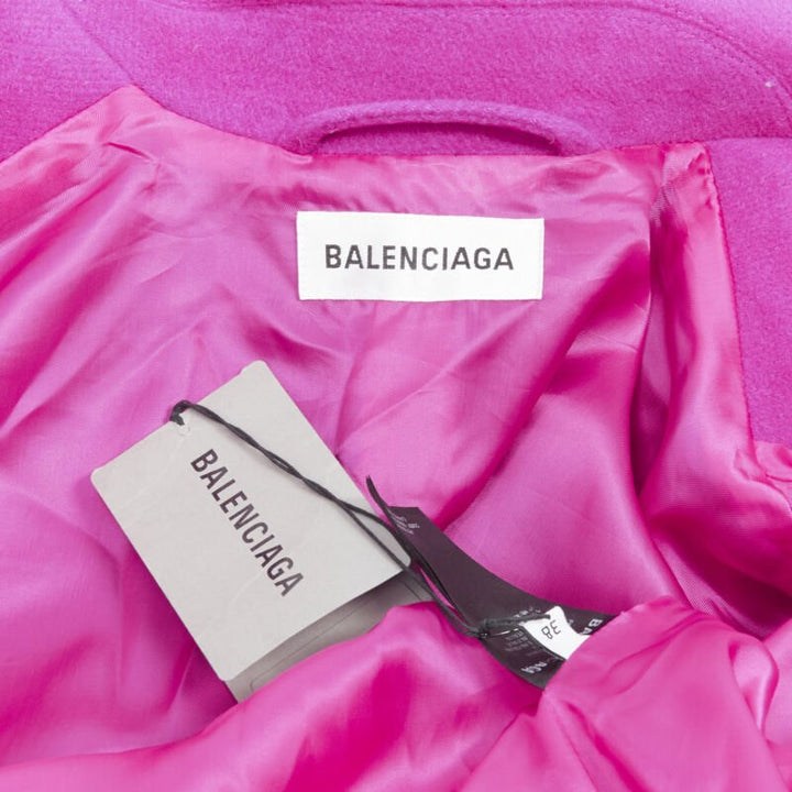 BALENCIAGA DEMNA 2019 pink camel hair wool oversized belt coat FR38 M