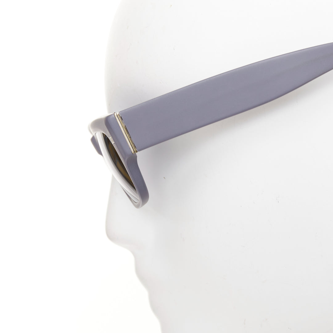 LINDA FARROW LUXE LFL-24-3 matte grey acetate silver grey lenses sunglasses