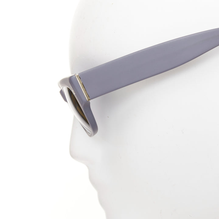 LINDA FARROW LUXE LFL-24-3 matte grey acetate silver grey lenses sunglasses