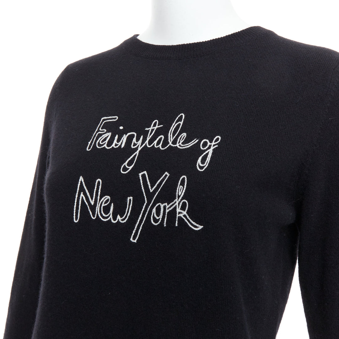 BELLA FREUD 100% cashmere Fairytale of New York black sweater XS