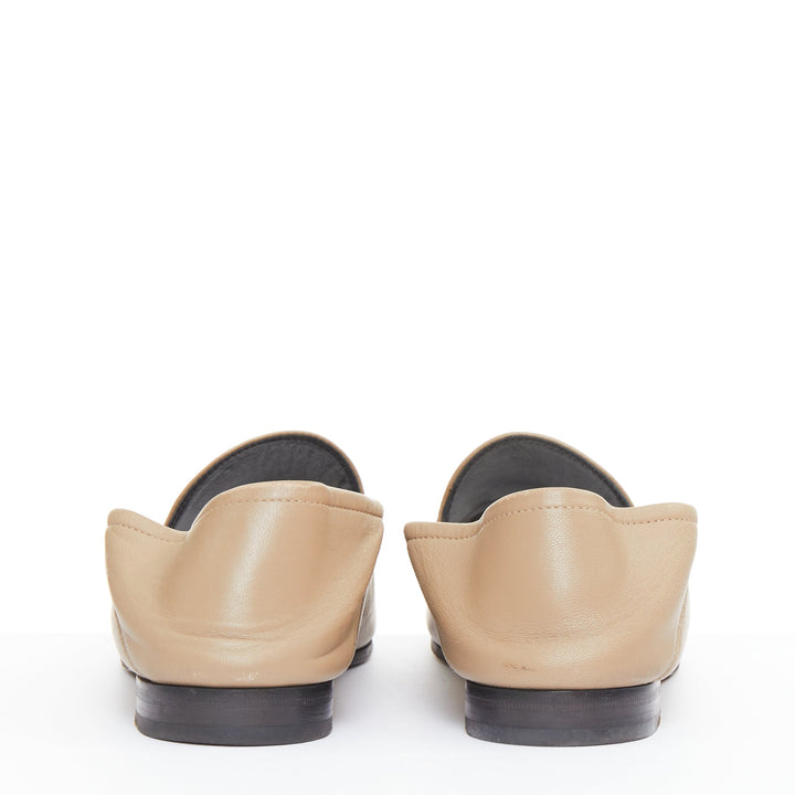 GUCCI Brixton Convertible rose beige lambskin gold Horsebit loafers EU41