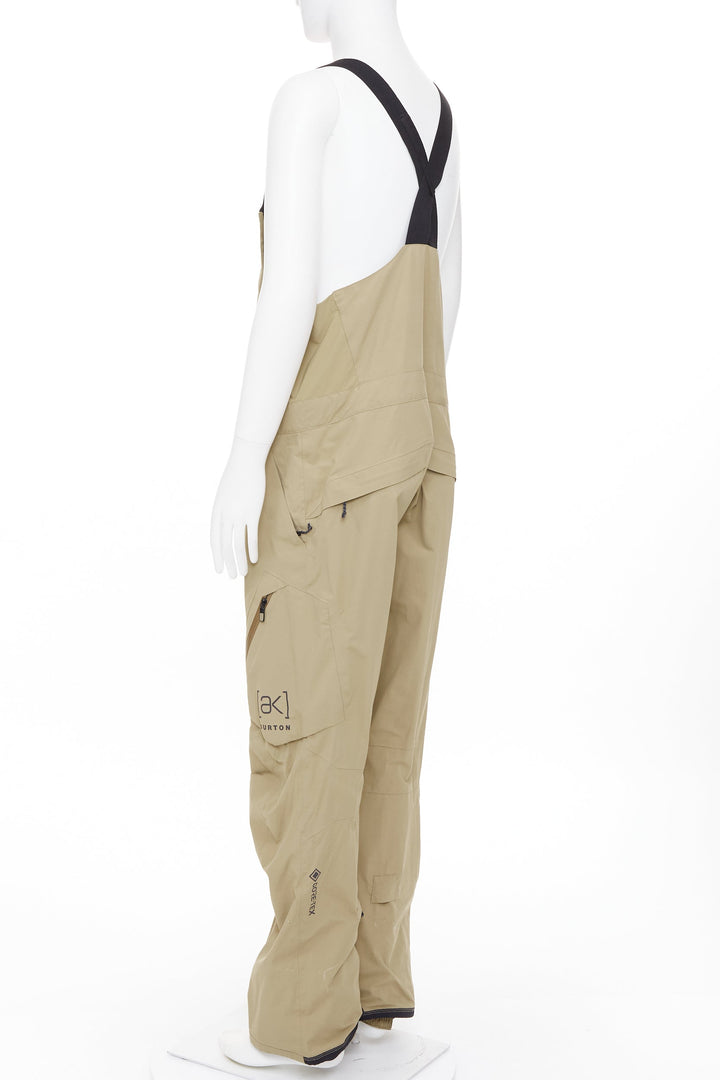 BURTON AK Freebird GORE-TEX 3L Stretch beige nylon snowboard bib pants L