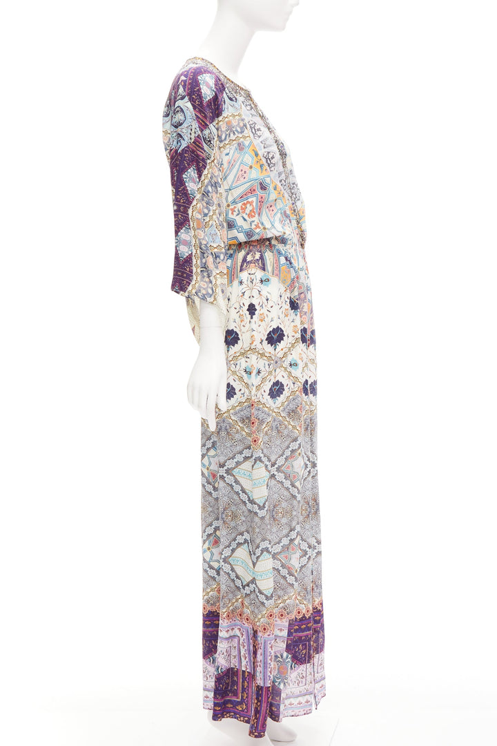 CAMILLA 2016 Tales Of Tatiana 100% silk embellished floral print dress S