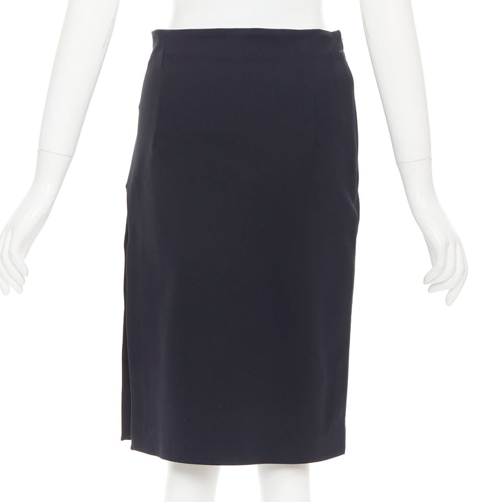 COPERNI black cotton blend high waist high slit pencil skirt IT38 XS