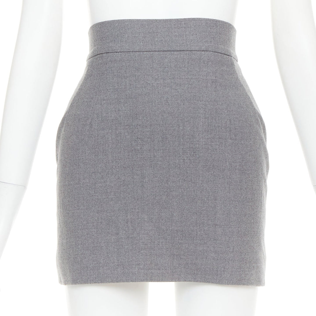 ALEXANDRE VAUTHIER COUTURE SS2022 Runway grey wasp waist padded hip jacket