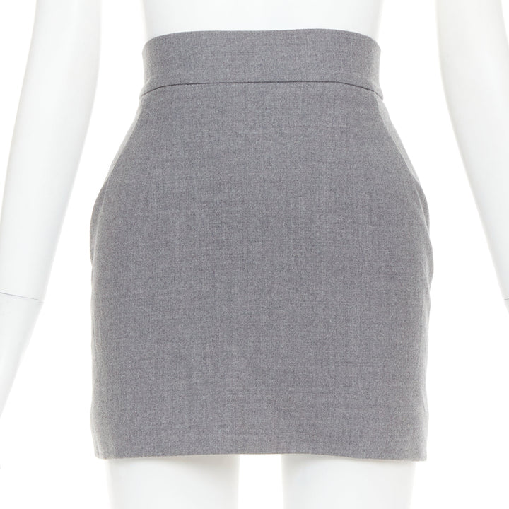 ALEXANDRE VAUTHIER COUTURE SS2022 Runway grey wasp waist padded hip jacket