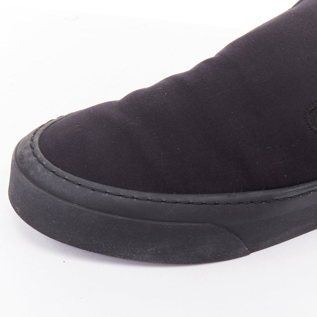 THE ROW Marie H black cotton twill rubber midsole elastic skate sneakers EU37.5