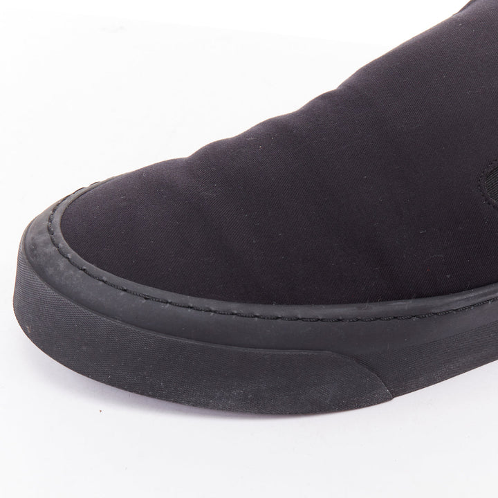 THE ROW Marie H black cotton twill rubber midsole elastic skate sneakers EU37.5
