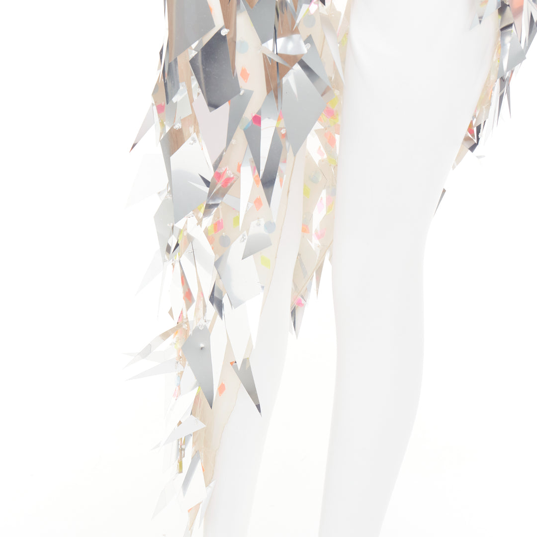rare ALEXANDRE VAUTHIER COUTURE SS2023 Runway silver mirror mini dress