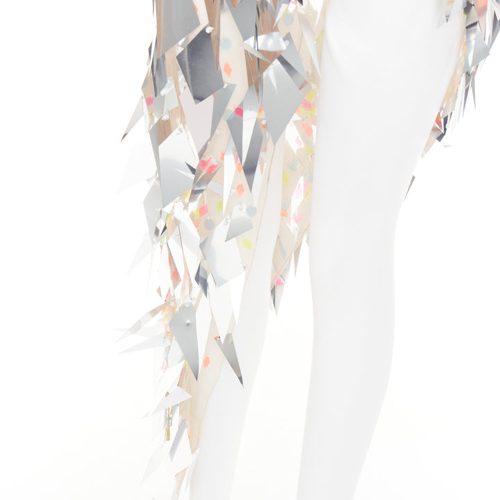 rare ALEXANDRE VAUTHIER COUTURE SS2023 Runway silver mirror mini dress