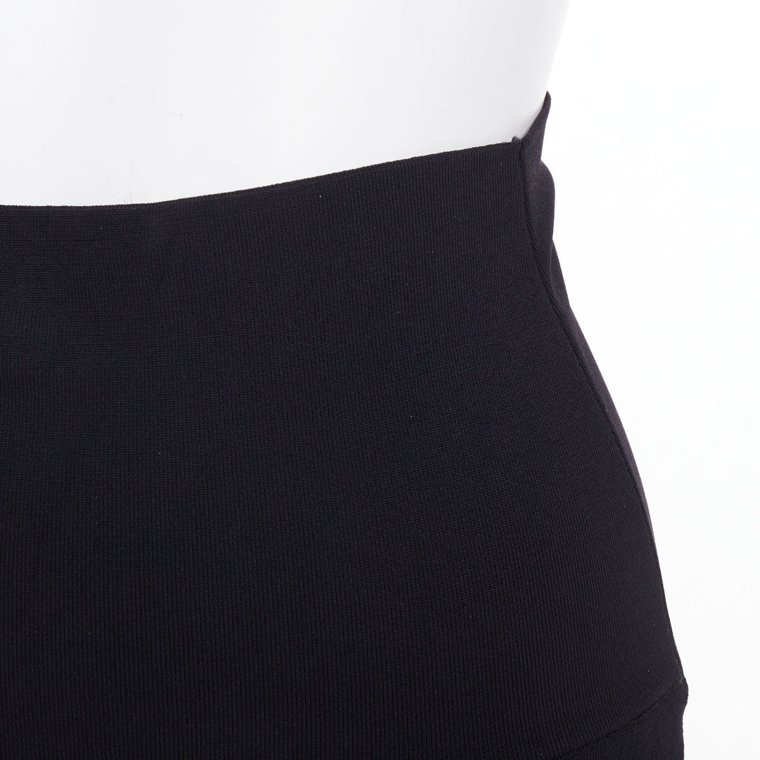 STELLA MCCARTNEY 2014 black knit rayon blend high waisted harem pants IT34 XXS