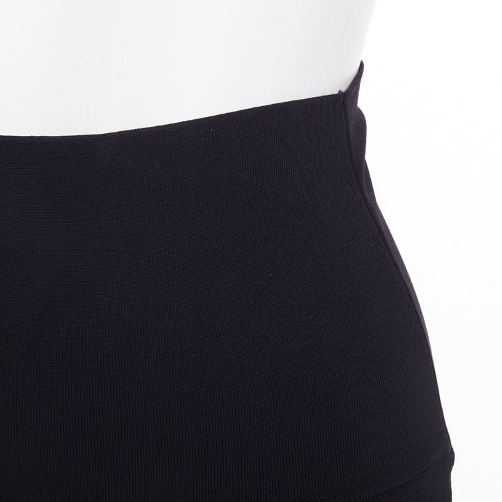 STELLA MCCARTNEY 2014 black knit rayon blend high waisted harem pants IT34 XXS
