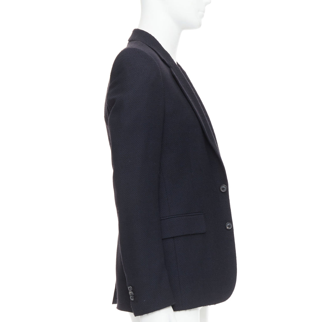 MAISON MARGIELA Line 14 navy wool shoulder padded boxy blazer IT46 S