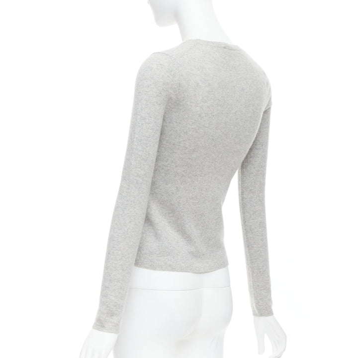 THEORY 100% cashmere grey long sleeve crew neck sweater XS