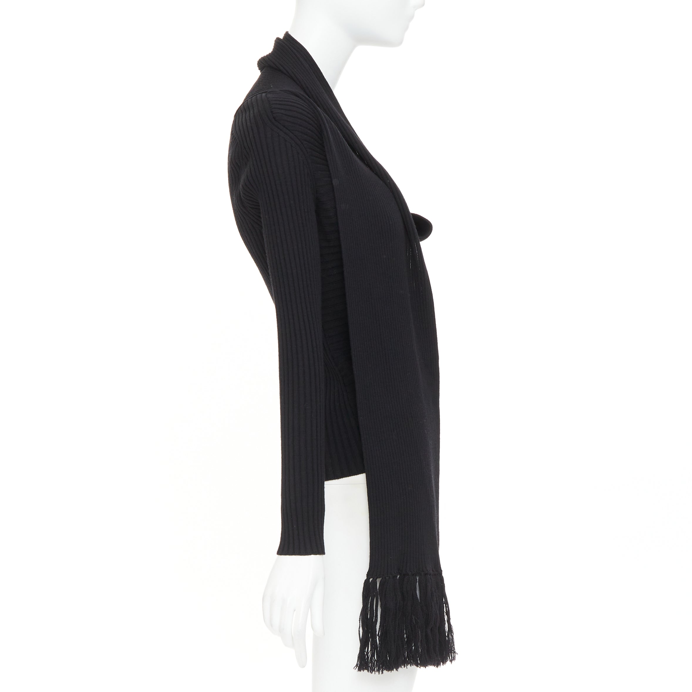 JEAN PAUL GAULTIER Vintage Maille Femme black wool cowl neck