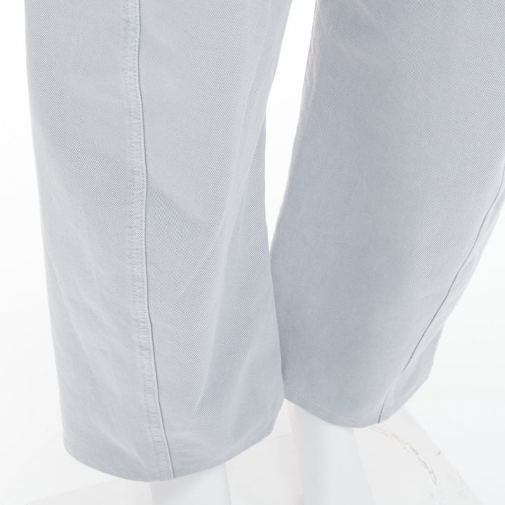 LEMAIRE 2025 light blue washed cotton utility high waist belt balloon pants XS