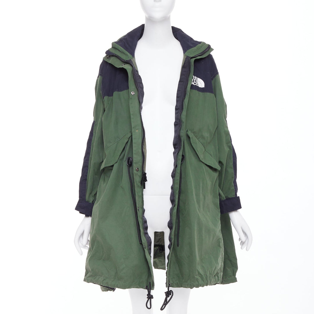 SACAI THE NORTH FACE 2017 Fishtail Mountain Parka green black anorak coat M