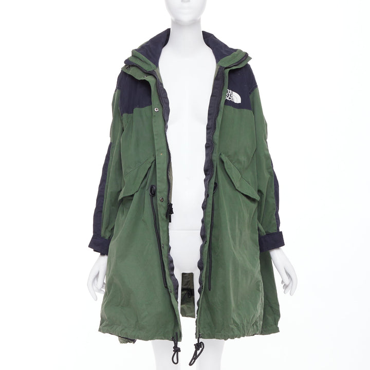 SACAI THE NORTH FACE 2017 Fishtail Mountain Parka green black anorak coat M