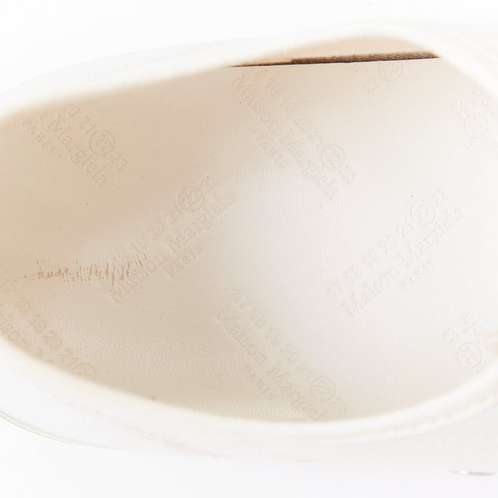 MAISON MARGIELA Tabi white canvas off-white laced low top sneakers EU41