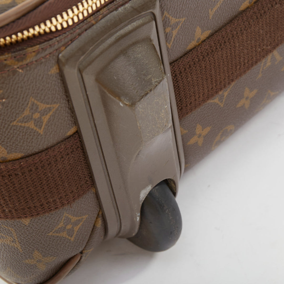 LOUIS VUITTON Vintage P√©gase 55 brown monogram canvas rolling carry on luggage