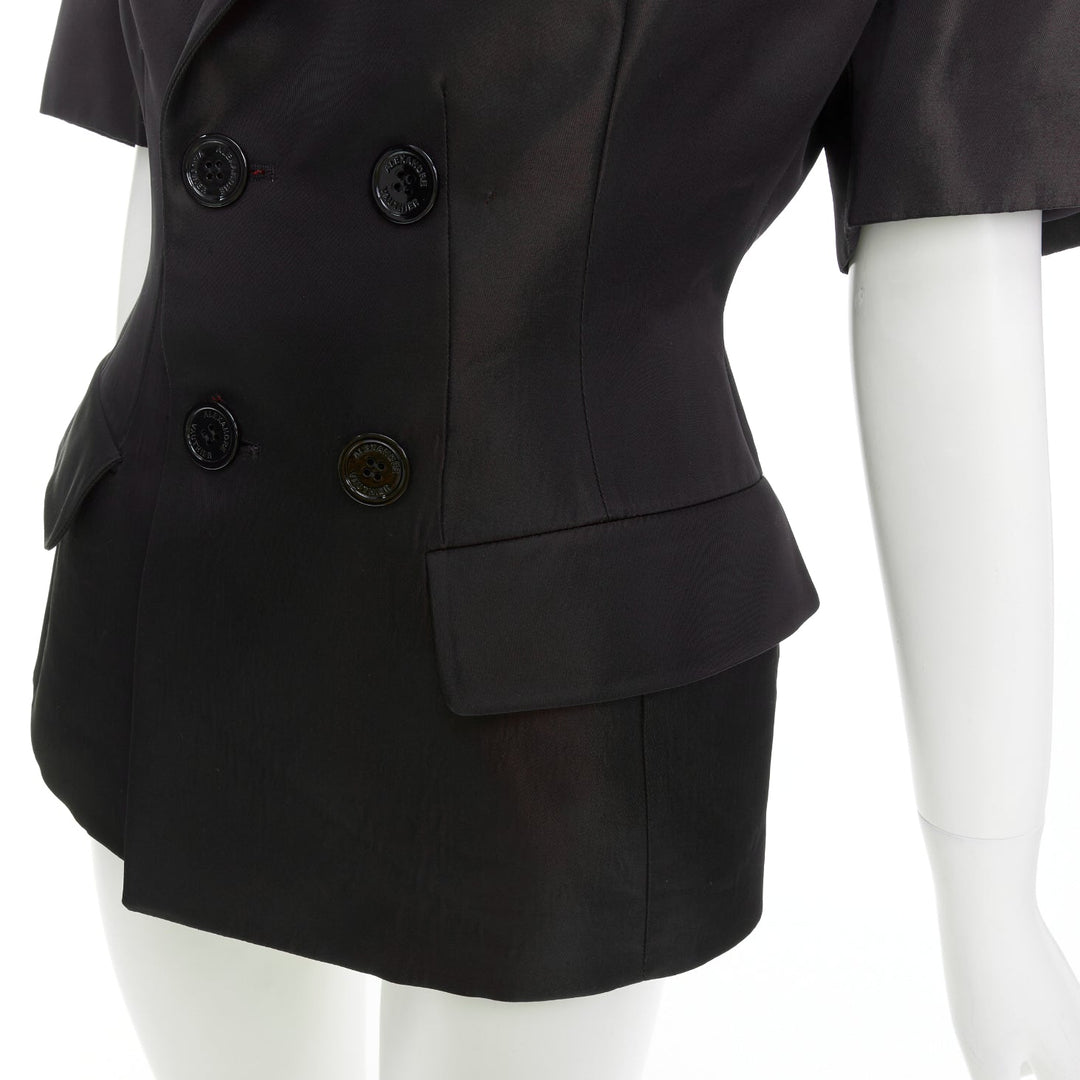 ALEXANDRE VAUTHIER COUTURE AW2022 Runway bordeaux red short sleeve tuxedo jacket