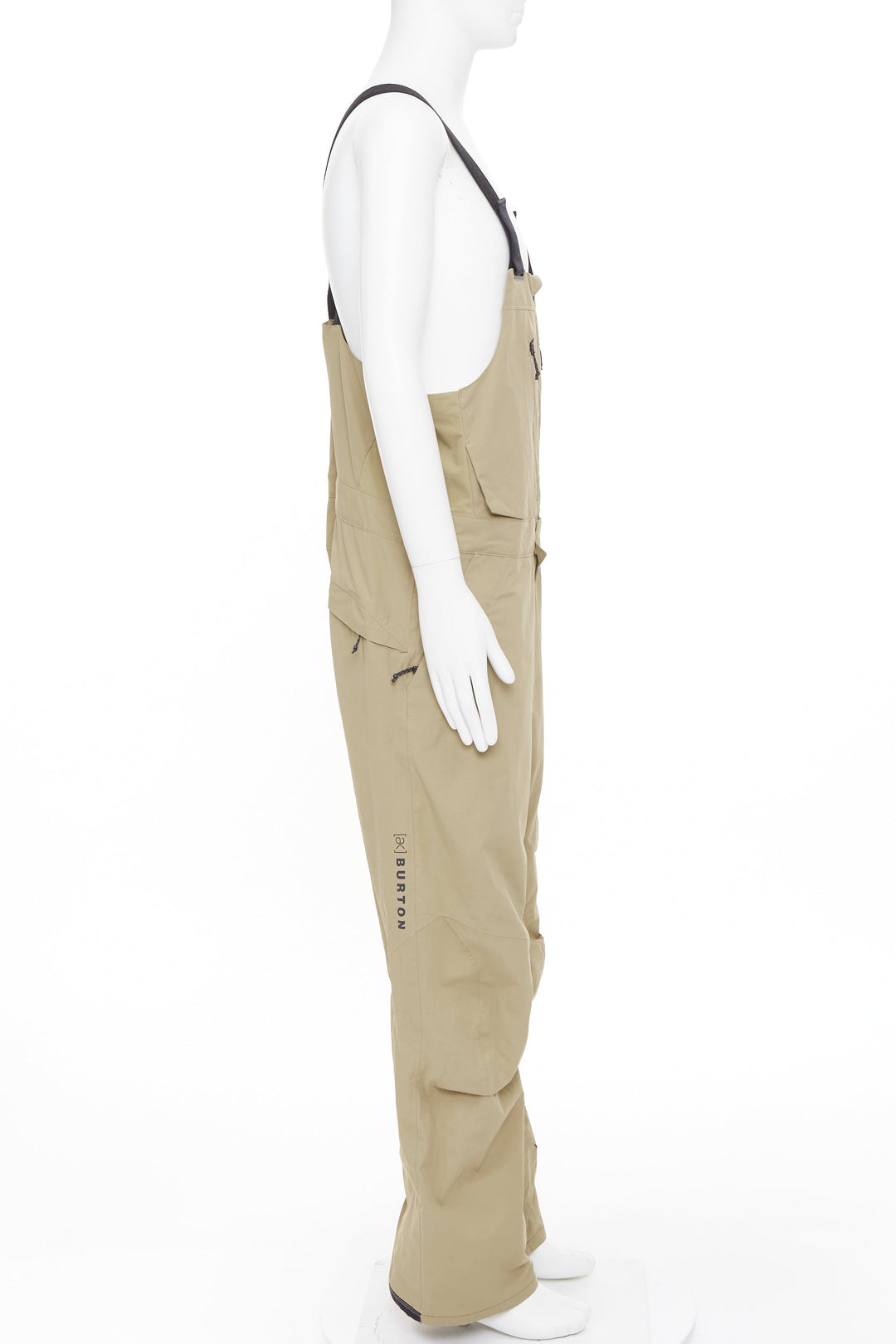 BURTON AK Freebird GORE-TEX 3L Stretch beige nylon snowboard bib pants L